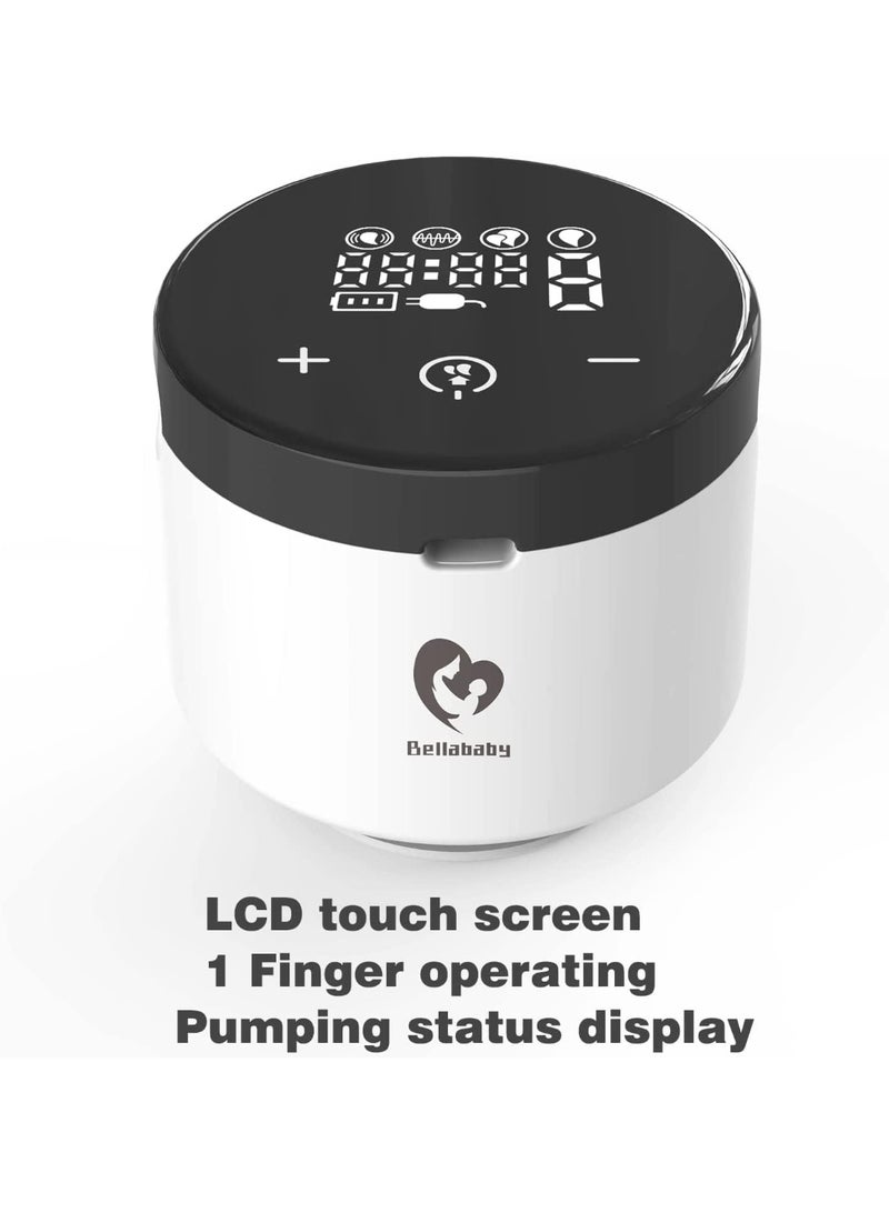 Bellababy Hands-Free Breast Pump Wearable, Touch Control LED Electric Breast Pump, Comfortable & Low Noise, 4 Modes & 9 Levels Suction, 6 oz, 2 Packs - Image 4